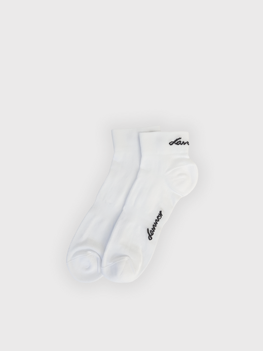 Socka i Dryarn® med kort skaft - 1019 - vit