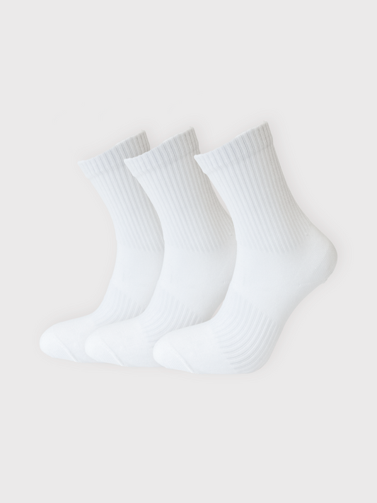 Comfort Crew Socks 3-PACK - vit